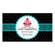 Whimsical Bakery Cupcake Business Cards