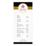 Whimsical Bakery Cupcake Yellow Rack Cards rack cards