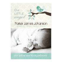 Whimsical Birth Announcement Photo card invitations