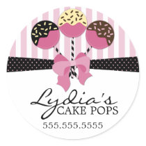Whimsical Cake Pops Bakery Stickers