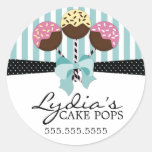 Whimsical Cake Pops Bakery Stickers