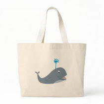 Whimsical cartoon whale t-shirts and gifts canvas bags