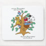 Whimsical cat and dog in tree mouse mats