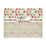 Whimsical Christmas card postcards