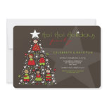 Whimsical Christmas Tree Kids Holiday Party Invite invitations