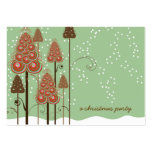Whimsical Christmas Trees Mini Invite / Thank You/ business cards