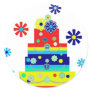 Whimsical Colourful Birthday Cake Design