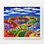 Whimsical Colourful Landscape mousepads