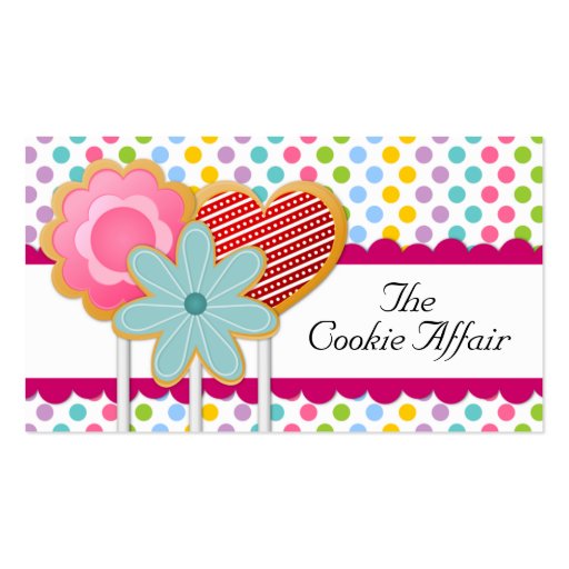 Whimsical Cookie Pops Business Cards