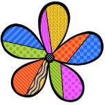 Whimsical Cubism Flower Sculpture photo sculptures