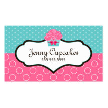 Whimsical Cupcake Bakery Business Cards