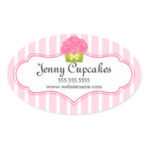 Whimsical Cupcake Bakery Stickers