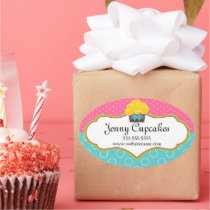 Whimsical Cupcake Bakery Stickers