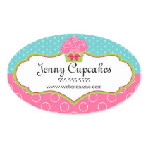 Whimsical Cupcake Bakery Stickers