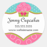 Whimsical Cupcake Bakery Stickers