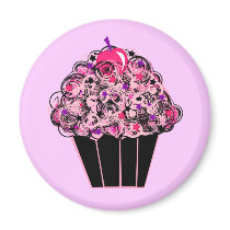 Whimsical Cupcake Fridge Magnet