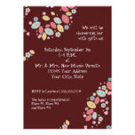 Whimsical Cute Swirl Heart Flower Tree Baby Photo Personalized Invitation