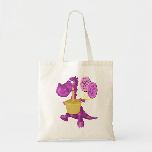 Whimsical Dragon Cupcake Balloons Tote Bag