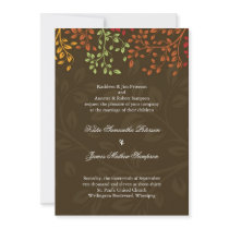 Whimsical Fall Wedding Invitation