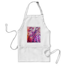 WHIMSICAL FLOURISHES bright pink purple white Apron