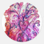 WHIMSICAL FLOURISHES bright pink purple white Stickers