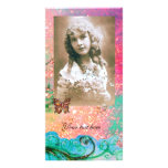 WHIMSICAL FLOURISHES bright red ,pink green blue photo cards