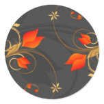 Whimsical flowers sticker