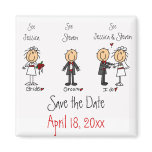 Whimsical Fun Save the Date magnets