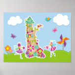 Whimsical Garden Fairies Poster