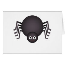 Whimsical Halloween spider Card