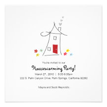 Whimsical Housewarming Party Custom Invite