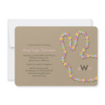 Whimsical Jigsaw Bunny Baby Girl Shower Invitation