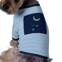 Whimsical Moon and Stars Dog Tee Shirt