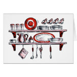 Whimsical Old Fashioned Kitchen Art cards