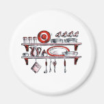 Whimsical Old Fashioned Kitchen Art Refrigerator Magnets