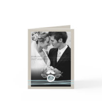 Whimsical Owls in Love Wedding Photo Thank You Cards