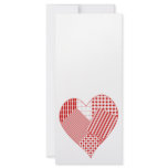 Whimsical patchwork heart rack cards