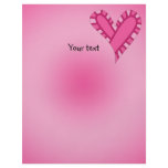 Whimsical pink heart doodle custom flyer