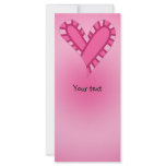 Whimsical pink heart doodle rack card design