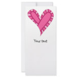 Whimsical pink heart doodle rack card design