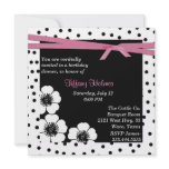 Whimsical polka dot birthday invitation