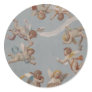 Whimsical Renaissance Cherub Angels Round Stickers
