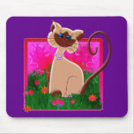 WHIMSICAL SIAMESE CAT MOUSE PAD mousepads