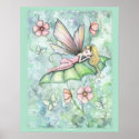 Whimsical Sleepy Flower Fairy Poster Art posters