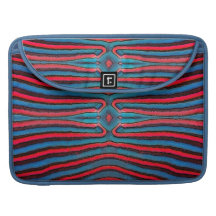 Whimsical Stripes Rickshaw Flap Sleeve Sleeves For MacBook Pro