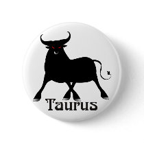 Whimsical Taurus Buttons