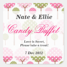 Whimsical Tree Candy Bar Sticker