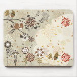 Whimsical trees flowers birds mousepad