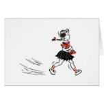 Whimsical Vintage Little Girl With Purse Greeting Card