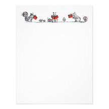 Whimsical Vintage Reading Squirrels Personalized Invitation